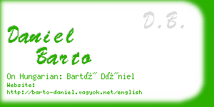 daniel barto business card